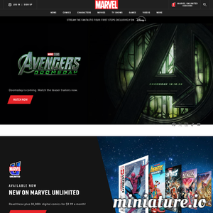 www.marvel.com网站缩略图