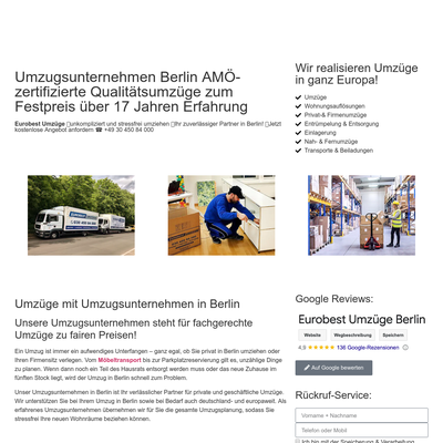 AAA Eurobest Umzüge e.K. Umzugsfirma Berlin - Umzug Berlin