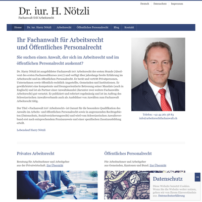 Dr. iur. Harry Nötzli - Anwalt für Arbeitsrecht in Zürich