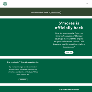 Starbucks.com down? Starbucks.com not working today for me or everyone else?