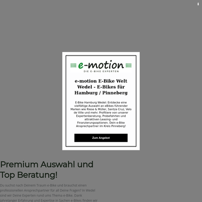 e-motion e-Bike Welt Wedel Hamburg