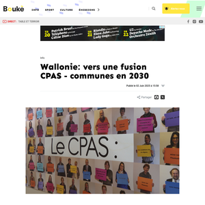 Wallonie: vers une fusion CPAS - communes en 2030