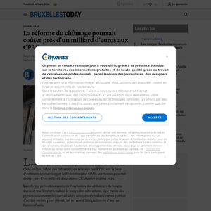 La réforme du chômage pourrait coûter près d’un milliard d’euros aux CPAS 