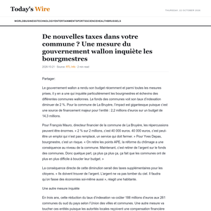 De nouvelles taxes dans votre commune ? Une mesure du gouvernement wallon inquiète les bourgmestres