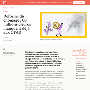 Austérité - Réforme du chômage?: 60 millions d’euros manquent déjà aux CPAS