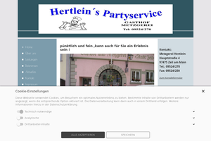 Vorschaubild der Homepage von Metzgerei Hertlein