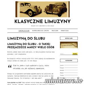 Miniatura Limuzyną do ślubu www.limuzynanawynajem.pl