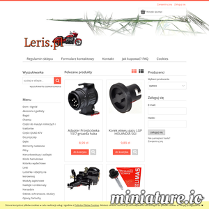 Miniatura Sklep Internetowy, Motocyklowy Leris.pl leris.pl
