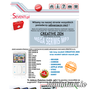 Miniatura SERWIS MP3 NAPRAWA ODTWARZACZY MP4 CREATIVE ZEN ! seventi.pl