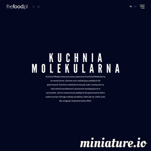 Miniatura Kuchnia Molekularna | Bar Molekularny | thefood.pl thefood.pl