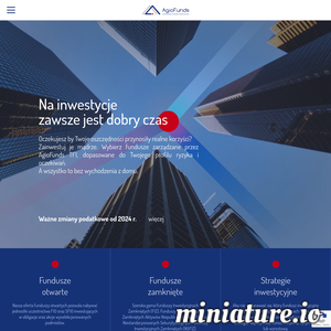 Miniatura Fundusze Inwestycyjne www.agiofunds.pl
