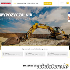 Miniatura Wypożyczalnia maszyn budowlanych Gdańsk Trójmiasto www.dakkar.pl