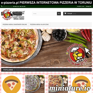 Miniatura E-pizzeria.pl – pierwsza internetowa pizzeria w Toruniu !! – 56 648 22 22 www.e-pizzeria.pl