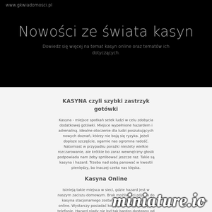 Miniatura Centrum wiadomości www.gkwiadomosci.pl