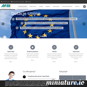 Miniatura MIR Consulting firma doradcza Projekty dotacje unijne fundusze UE www.mir-consulting.pl