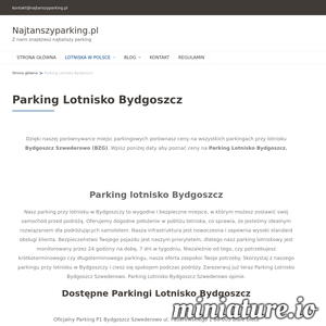 Miniatura Dowóz na lotnisko Bydgoszcz www.parking-bydgoszcz.pl