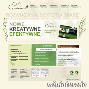 Miniatura Tworzenie stron internetowych Rzeszów www.radamek.pl