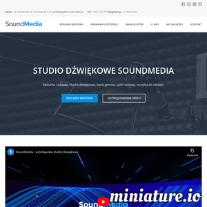 Miniatura Studio Produkcyjne SoundMedia.pl www.soundmedia.pl