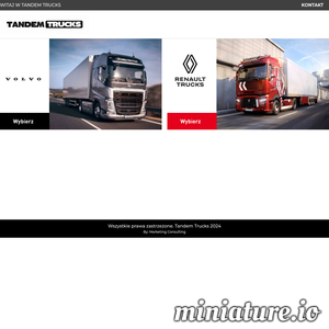 Miniatura Tandem Trucks- serwis, sprzedaż, ciężarówki i samochody używane www.tandem-trucks.pl