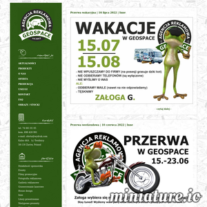 Miniatura Agencja Reklamowa GEOSPACE – Żarów, Strzegom, Świdnica, Wrocław www.wydruk.com