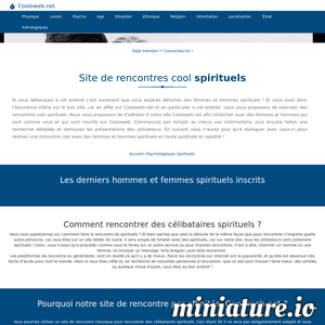 Cooloweb.net – Célibataires Spirituels : Cooloweb.net - La rencontre entre nains et naines célibataires