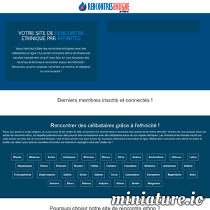 Ethno.Oneiko.Net : Site de rencontre ethnique par affinités