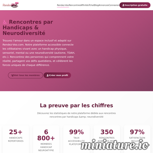 Handicap.Rendez-Voo.Com : Rencontres Handicaps & Neurodiversité | Plateforme Accessible et Inclusive