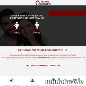 Jeune-Rencontres.Club : Site de rencontre jeune pour les moins de 35 ans