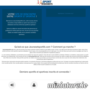 Jeunesetsportifs.Com : Site de rencontre entre sportif et sportive