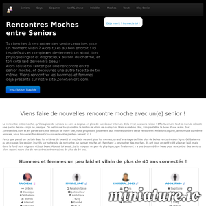 Zoneseniors.com : Site de Rencontres Moches entre Seniors