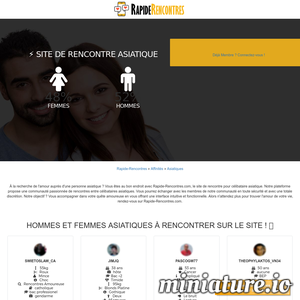 Rapide Rencontre Asiatitique : Site de Rencontre Asiatique