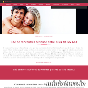 Xkiss.org : Site de Rencontres sérieuse entre Plus de 55 ans