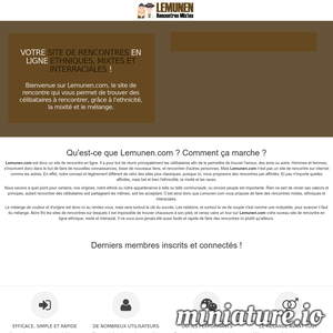 Lemunen.Com : Site de rencontre ethnique, mixte et interracial