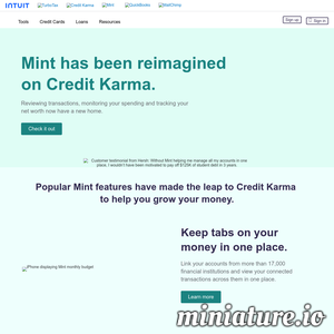 Mint Personal Finance Website