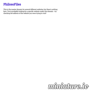 www.philosofiles.com的网站缩略图