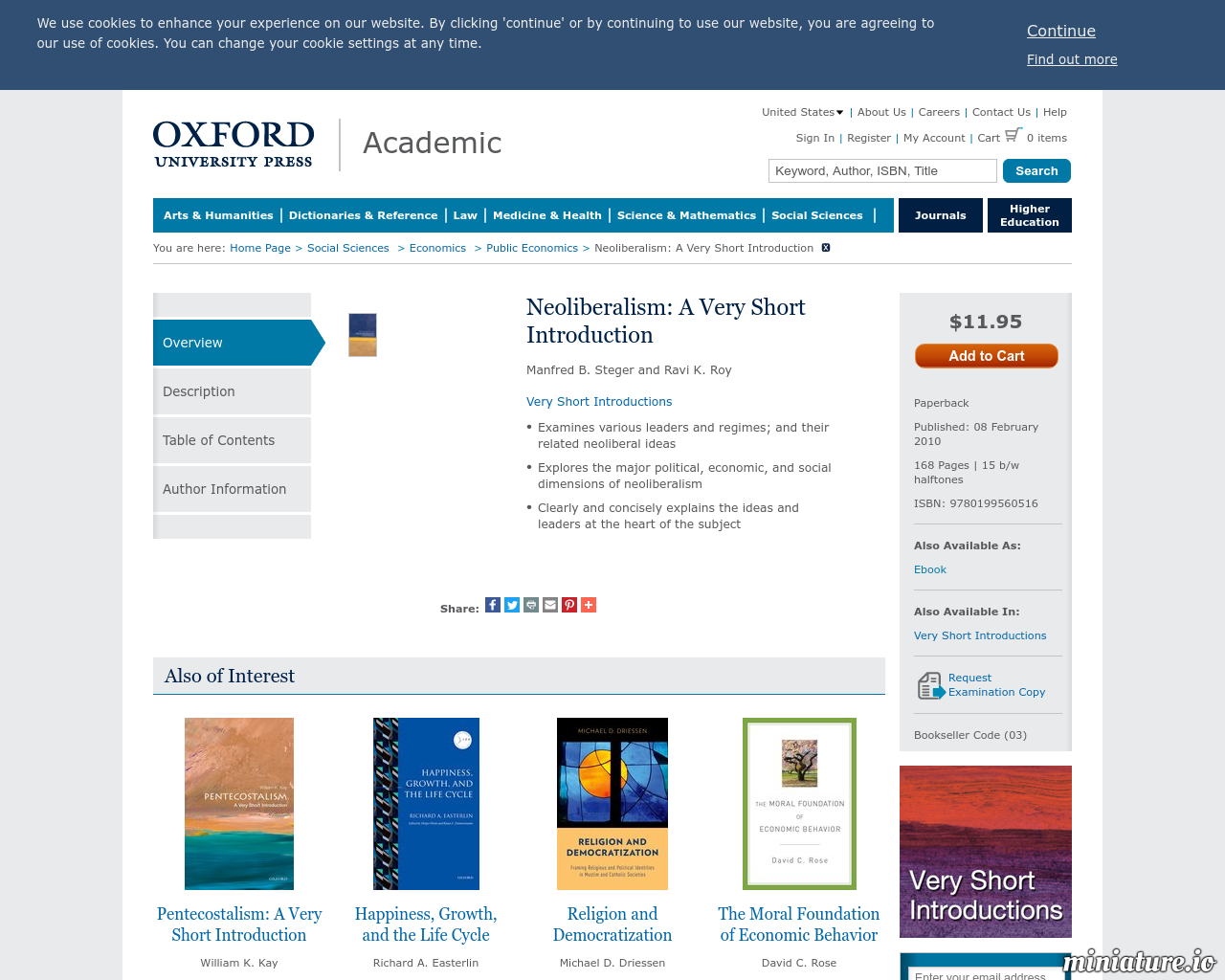 https://global.oup.com/academic/product/neoliberalism-a-very-short-introduction-9780199560516?cc=us&lang=enのプレビュー画像